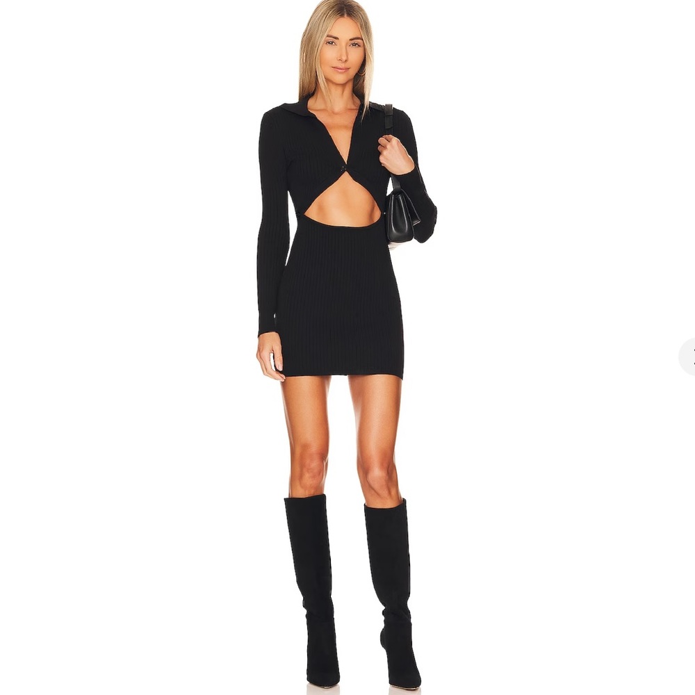 Lovers + Friends Solaire Sweater Dress Black